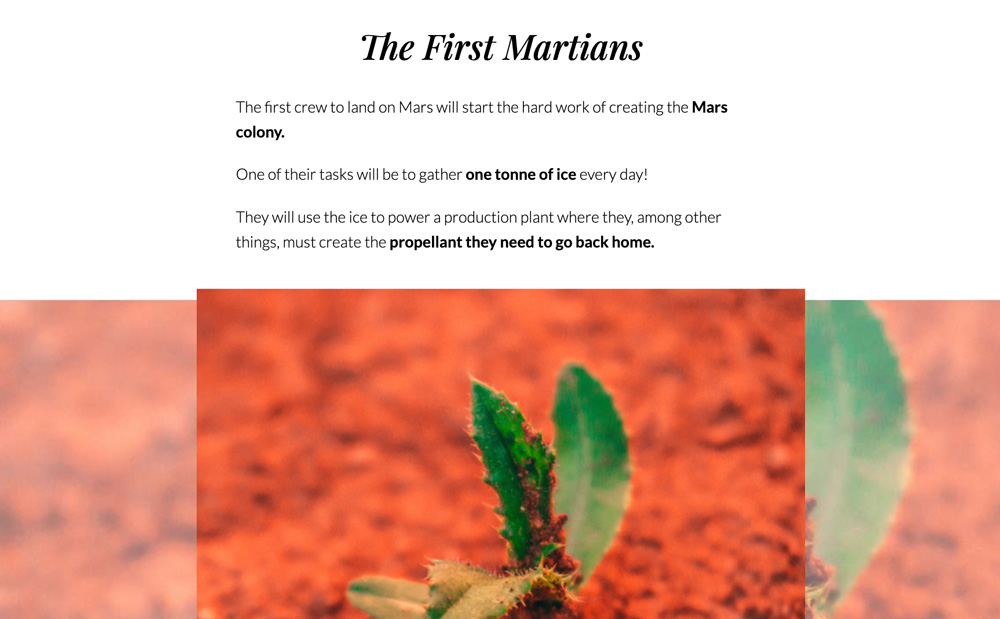 A screenshot of the Lato font used on the Mars Mag website.