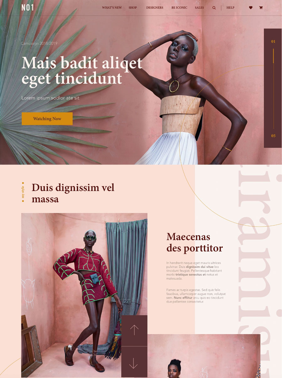 A website with calm colours that I used as inspiration for Mars Mag.